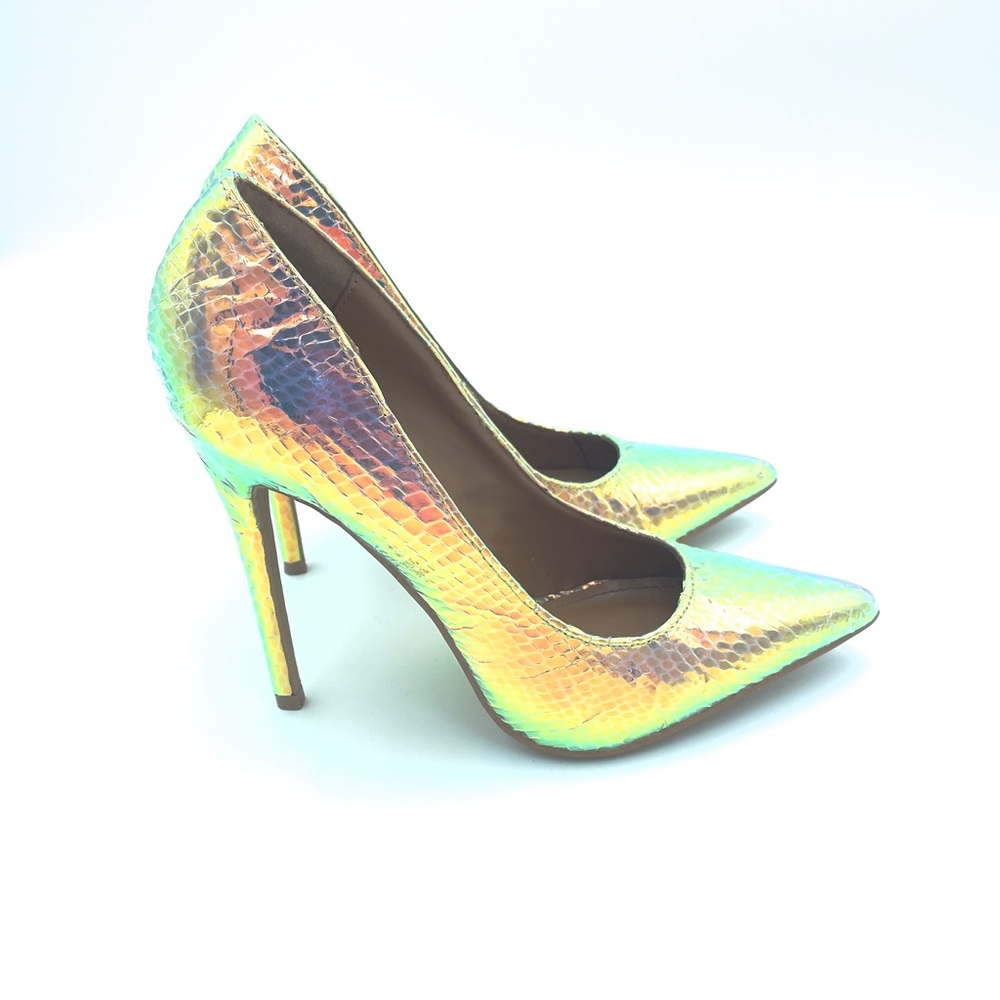 Shoe Republic LA Holographic Stilettos Size 8